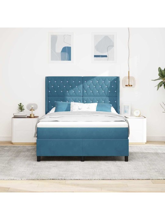 Led box spring gulta ar matraci argyle zila 140 x 190 cm samts