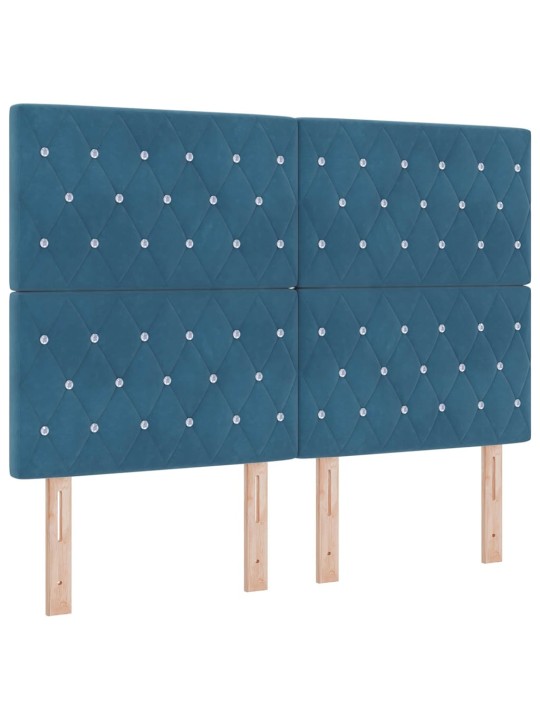 Led box spring gulta ar matraci argyle zila 140 x 190 cm samts