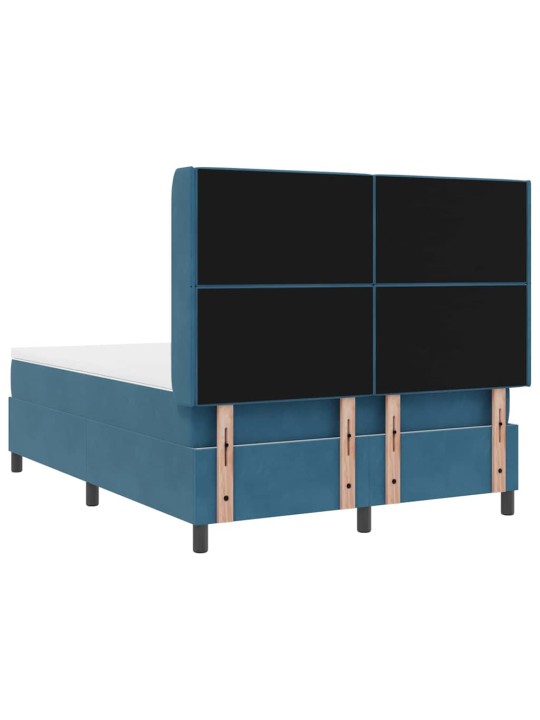 Led box spring gulta ar matraci argyle zila 140 x 190 cm samts