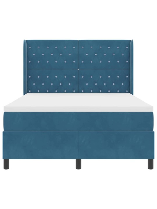 Led box spring gulta ar matraci argyle zila 140 x 190 cm samts