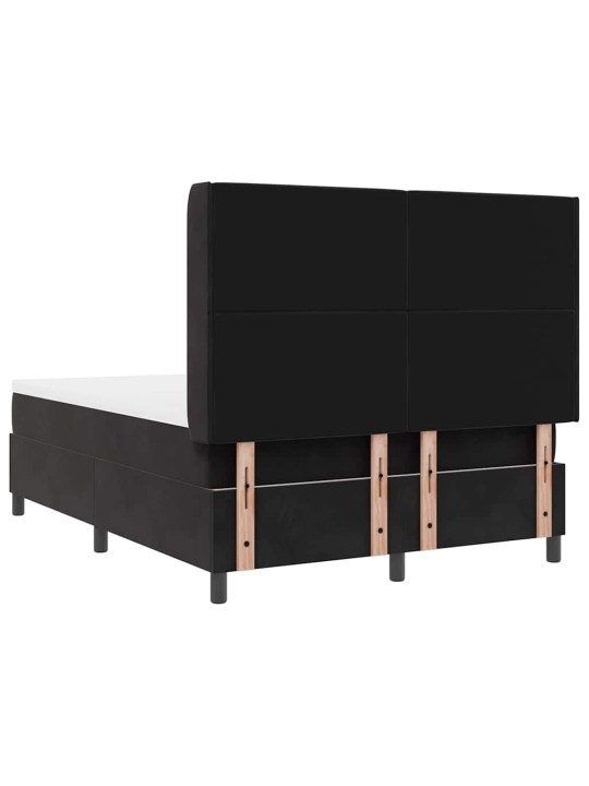 Led box spring gulta ar matraci argyle melna 140 x 200 cm samts