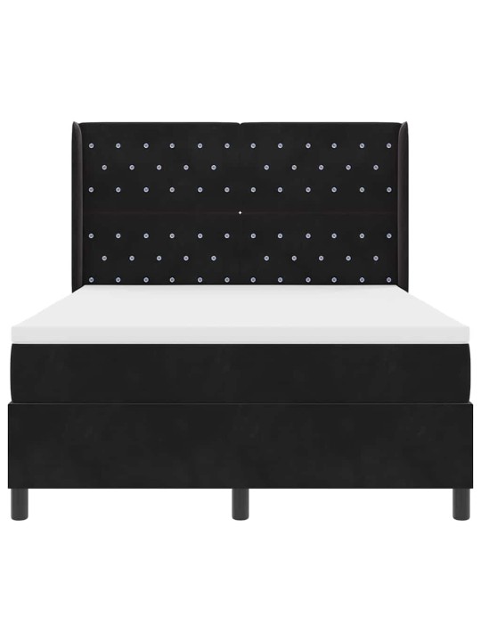 Led box spring gulta ar matraci argyle melna 140 x 200 cm samts