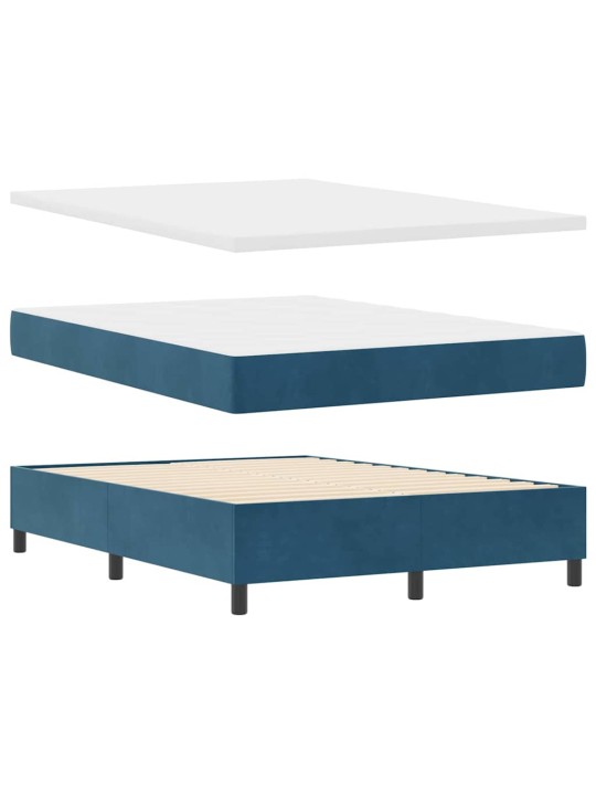 Led box spring gulta ar matraci argyle zila 140 x 200 cm samts