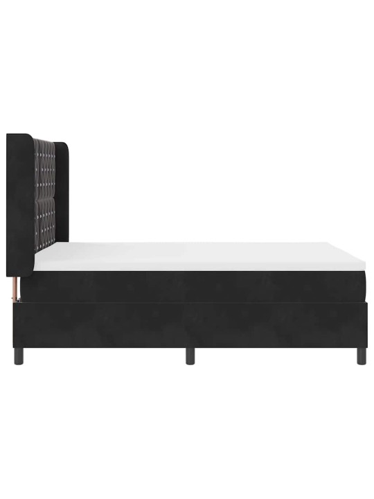 Led box spring gulta ar matraci argyle melna 160 x 200 cm samts
