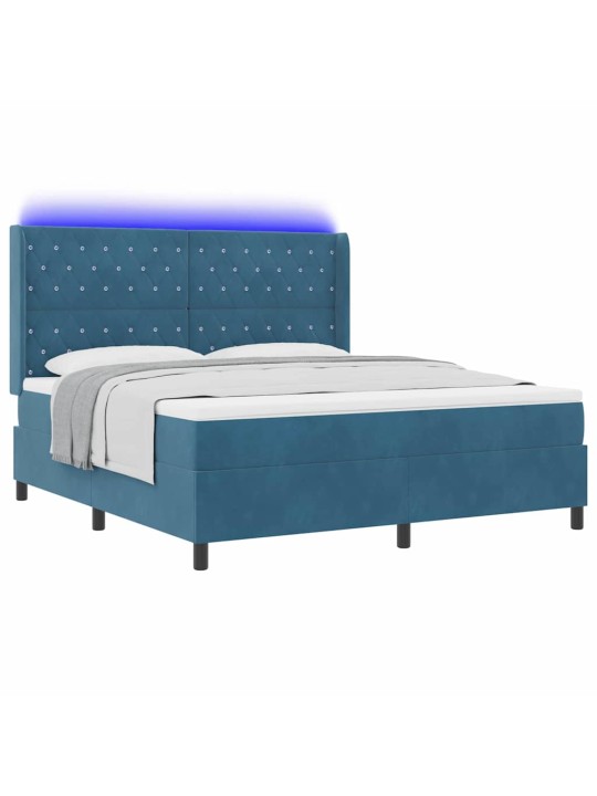 Led box spring gulta ar matraci argyle zila 180 x 200 cm samts