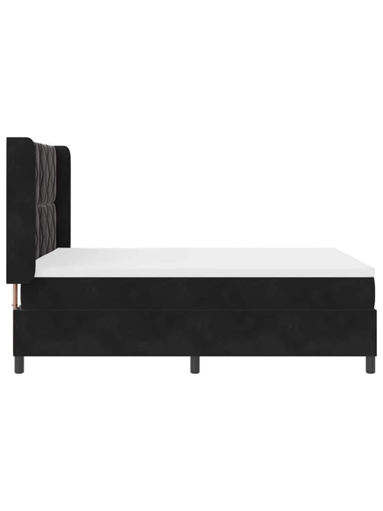 Led box spring gulta ar matraci melna 160 x 200 cm samts