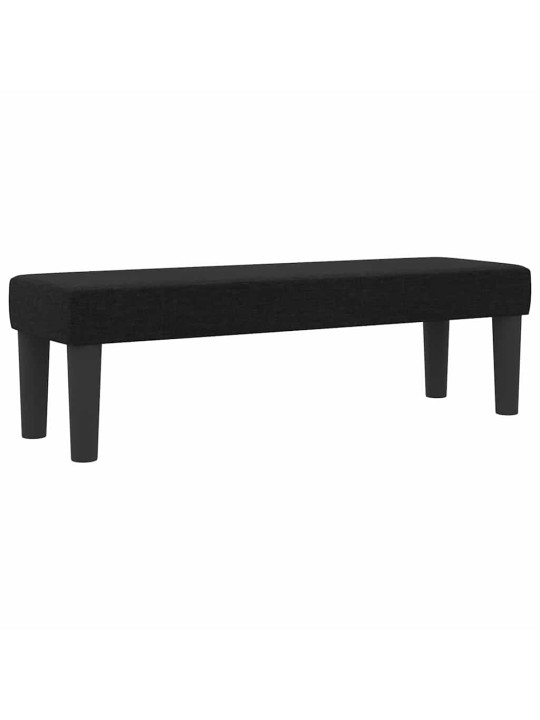 Kastītes atsperu gulta ar matraci melna 200 x 200 cm audums