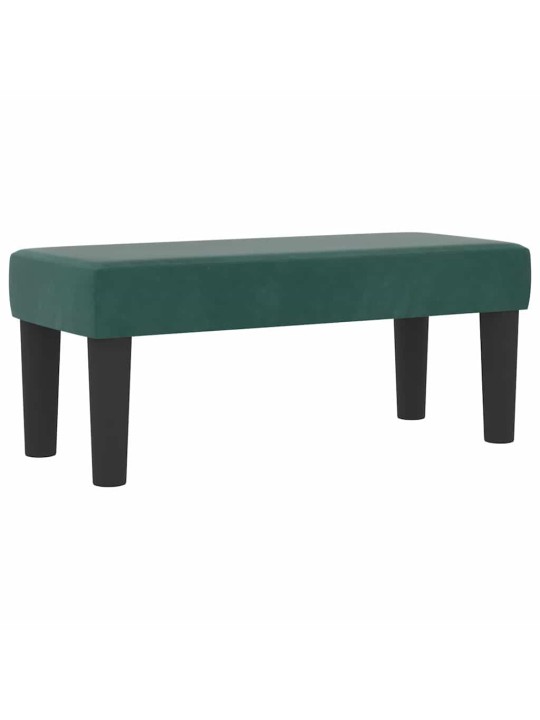 Kastītes atsperu gulta ar matraci tumši zaļa 90 x 190 cm samts