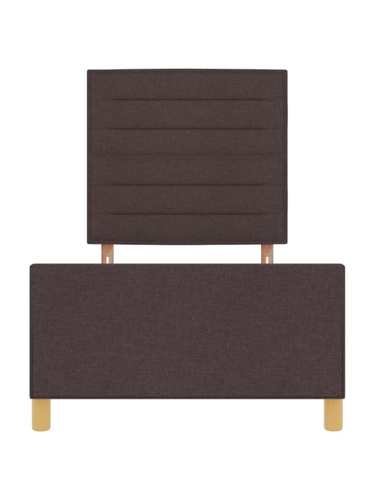 Gultas rāmis ar galvas klāju tumši brūna 80 x 200 cm audums