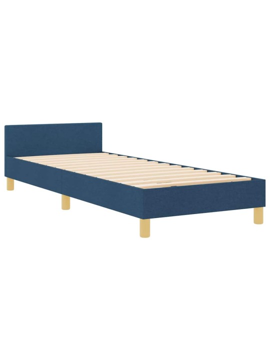 Gultas rāmis ar galvas klāju zila 100 x 200 cm audums