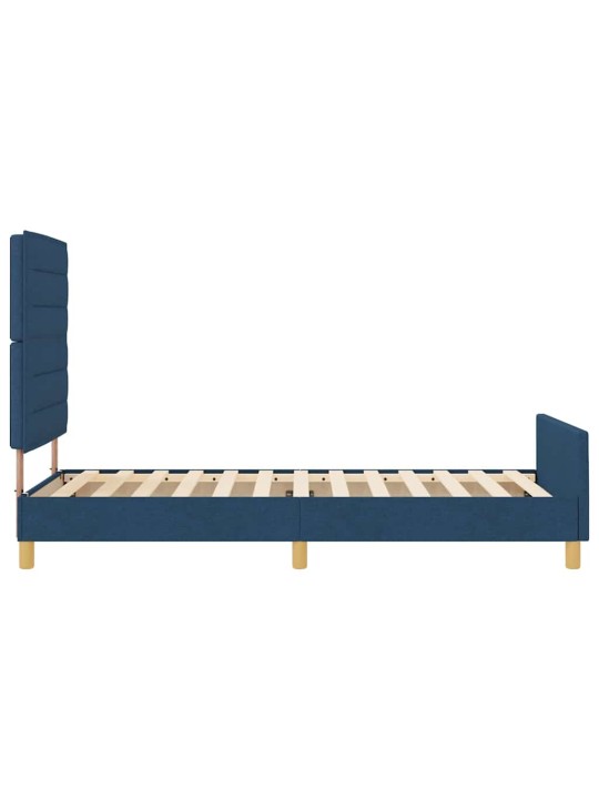 Gultas rāmis ar galvas klāju zila 100 x 200 cm audums