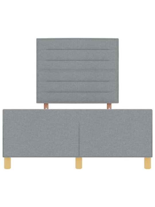Gultas rāmis ar galvas klāju gaiši pelēka 120 x 200 cm audums