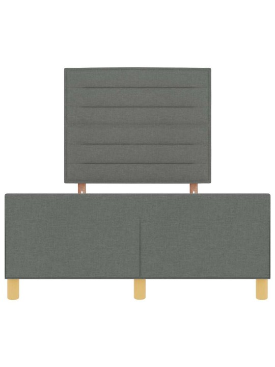 Gultas rāmis ar galvas klāju tumši pelēka 120 x 200 cm audums