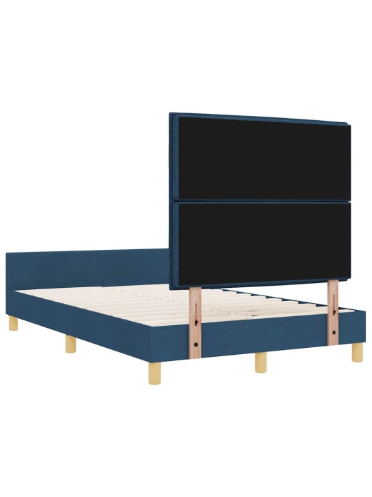 Gultas rāmis ar galvas klāju zila 120 x 200 cm audums