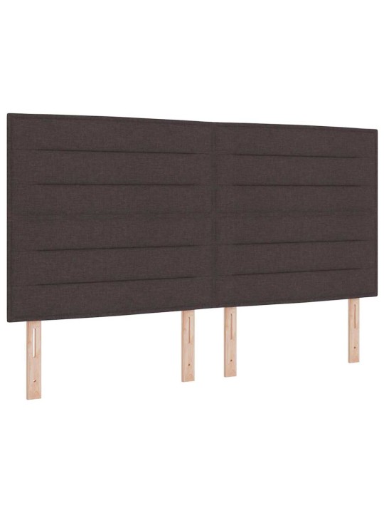 Gultas rāmis ar galvas klāju tumši brūna 180 x 200 cm audums