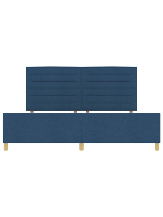 Gultas rāmis ar galvas klāju zila 200 x 200 cm audums