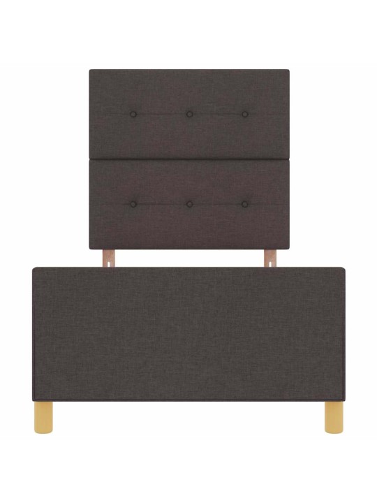 Gultas rāmis ar galvas klāju tumši brūna 100 x 200 cm audums