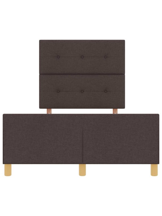 Gultas rāmis ar galvas klāju tumši brūna 120 x 200 cm audums