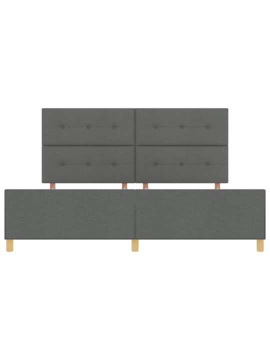 Gultas rāmis ar galvas klāju tumši pelēka 200 x 200 cm audums