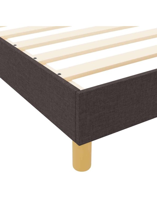 Gultas rāmis ar galvas klāju tumši brūna 80 x 200 cm audums