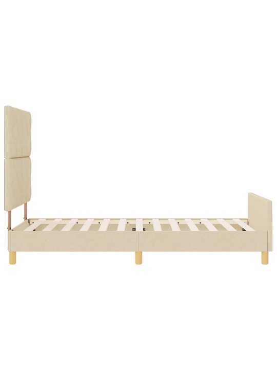 Gultas rāmis ar galvas klāju krēmkrāsa 90 x 200 cm audums