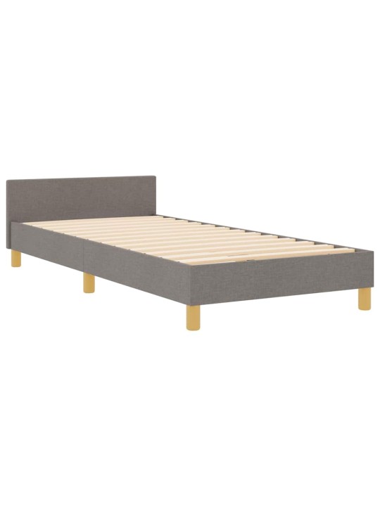 Gultas rāmis ar galvas klāju pelēkbrūna 100 x 200 cm audums