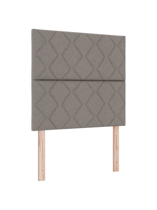 Gultas rāmis ar galvas klāju pelēkbrūna 100 x 200 cm audums