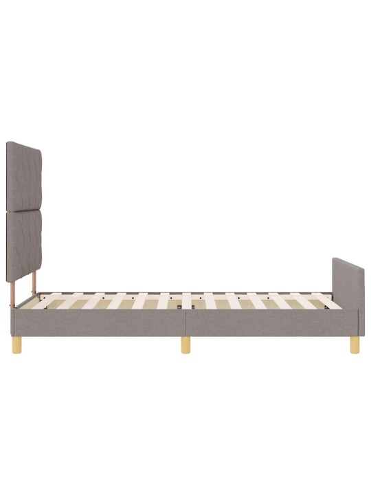 Gultas rāmis ar galvas klāju pelēkbrūna 100 x 200 cm audums