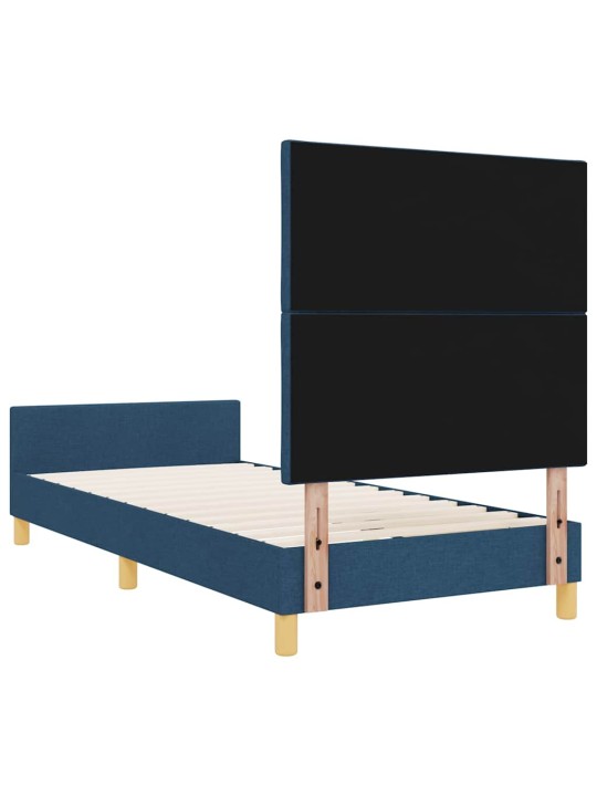 Gultas rāmis ar galvas klāju zila 100 x 200 cm audums