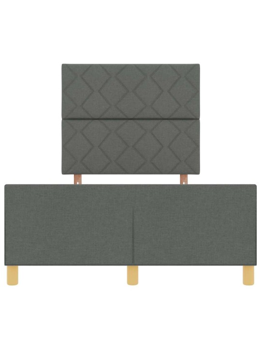 Gultas rāmis ar galvas klāju tumši pelēka 120 x 200 cm audums