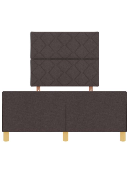 Gultas rāmis ar galvas klāju tumši brūna 120 x 200 cm audums