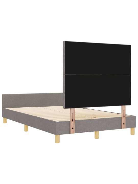 Gultas rāmis ar galvas klāju pelēkbrūna 120 x 200 cm audums