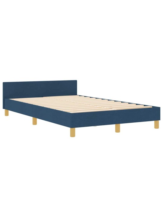 Gultas rāmis ar galvas klāju zila 120 x 200 cm audums