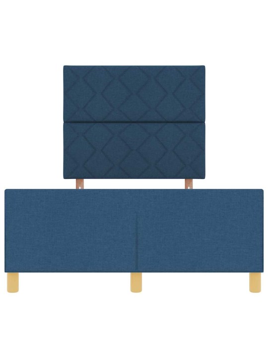 Gultas rāmis ar galvas klāju zila 120 x 200 cm audums