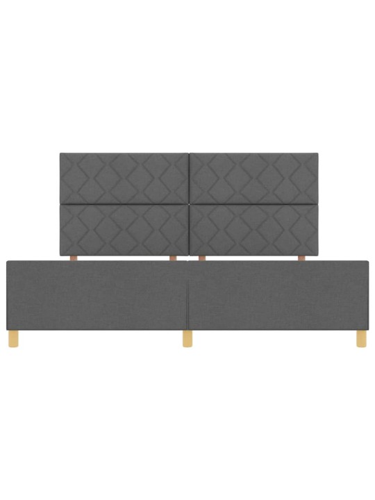 Gultas rāmis ar galvas klāju tumši pelēka 200 x 200 cm audums
