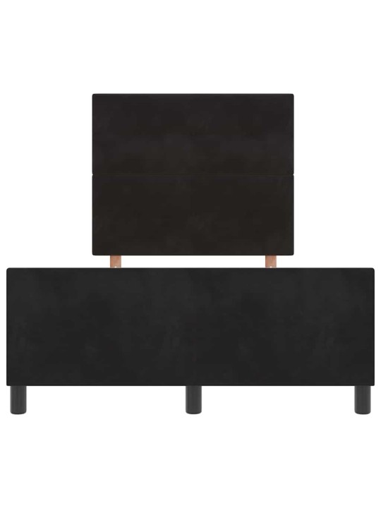 Gultas rāmis ar galvas klāju melna 120 x 200 cm samts