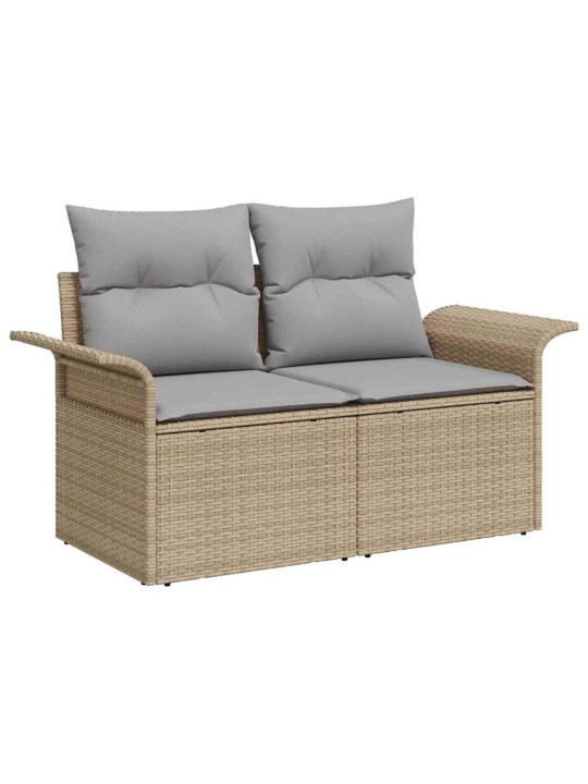 Dārza dīvānu komplekts 8 pcs bežs, pelēks 55 x 55 x 37 cm