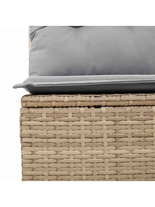 Dārza dīvānu komplekts ar spilvenu 7 pcs bēša un gaiši pelēka