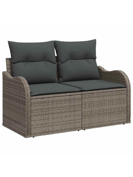 Dārza dīvānu komplekts 7 pcs pelēka