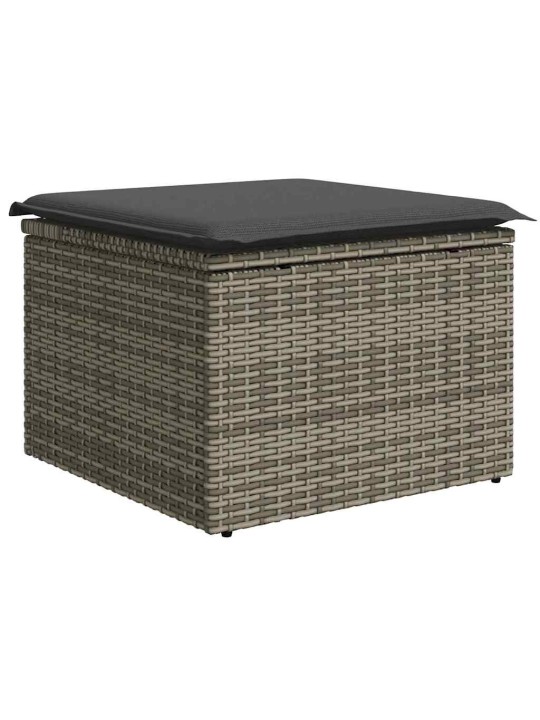 Dārza dīvānu komplekts 7 pcs pelēka