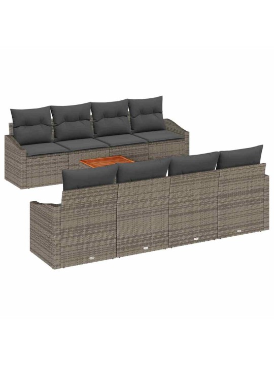 Dārza dīvānu komplekts 7 pcs pelēka