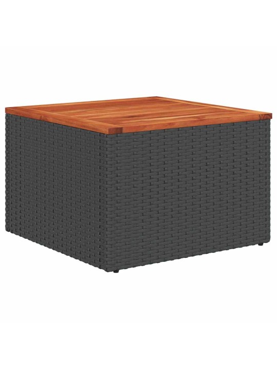 Dārza dīvānu komplekts 8 pcs melns un balts