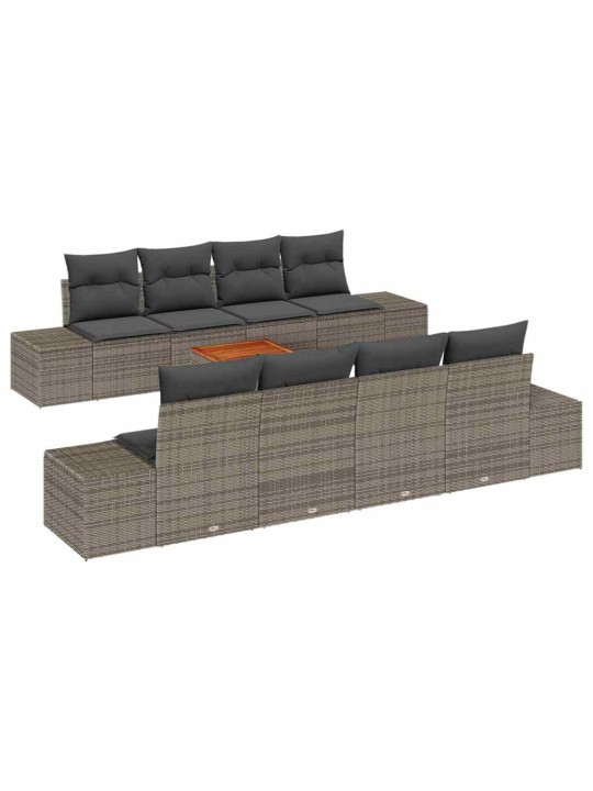 Dārza dīvānu komplekts 7 pcs pelēka