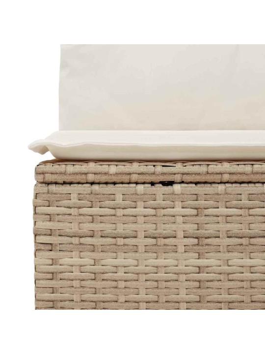 Dārza dīvānu komplekts 6 pcs bēšs un balts