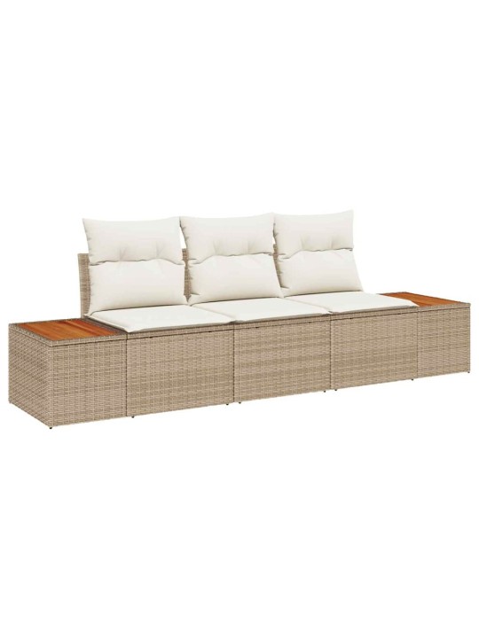 Dārza dīvānu komplekts 3 pcs bēša un krēmkrāsa 239 x 62 x 85 cm