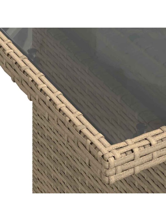 Dārza dīvānu komplekts ar spilvenu 7 pcs bēša 100 x 55 x 73 cm