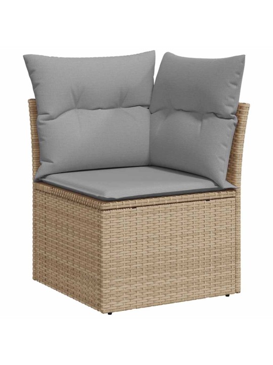 Dārza dīvānu komplekts ar spilvenu 7 pcs bēša 100 x 55 x 73 cm