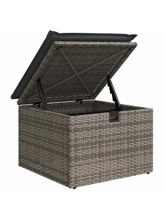 Dārza dīvānu komplekts 7 pcs pelēka 297.5 x 132.5 x 85 cm