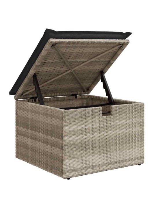 Dārza dīvānu komplekts 8 pcs gaiši pelēka 287.5 x 122.5 x 85 cm