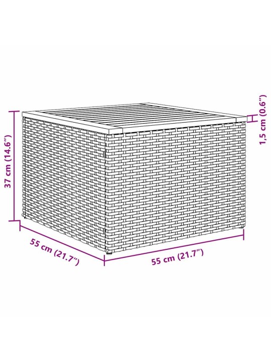 Dārza dīvānu komplekts 8 pcs bēša poliratāns
